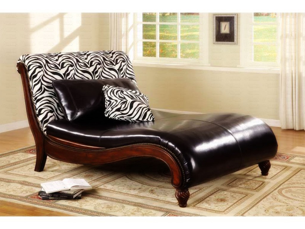 Smart Black Leather Chaise Lounge Furniture Ideas