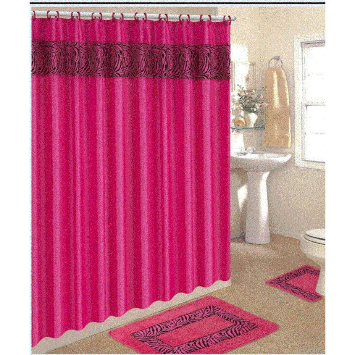 Extra Long Shower Curtain Liner 84 Magenta Shower Curtain