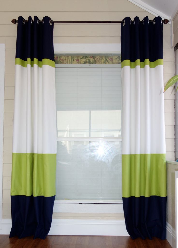 Color block curtain panels : Furniture Ideas | DeltaAngelGroup
