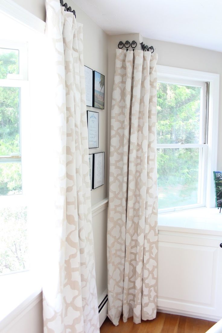 Ideas For Hanging Curtains Without Rods Tension Rods for Curtains